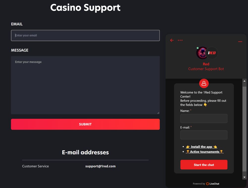 Regulations Of 1Red Casino